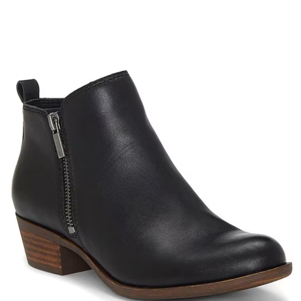 Black Leather Ankle Boots